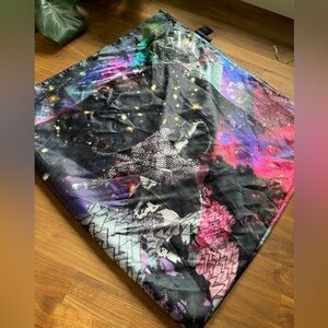 H&M limited edition satin abstract galactic big scarf